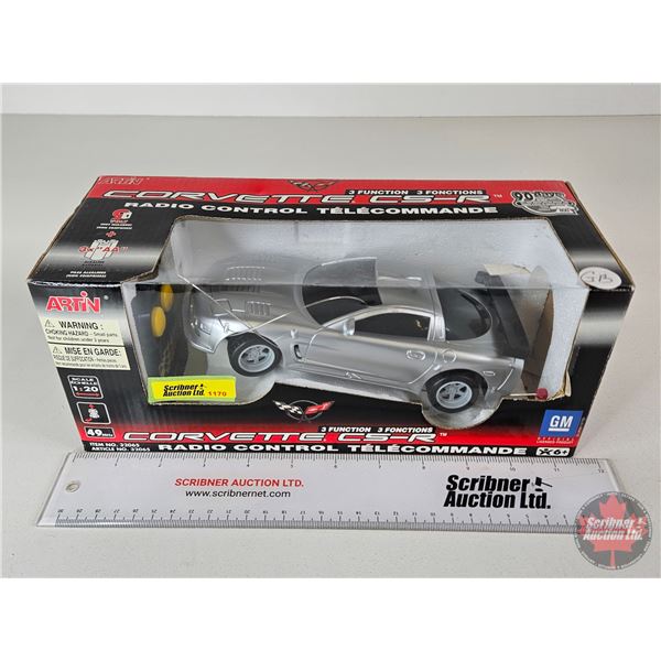 Remote Control Car : Corvette CS-R (ARTIN) (Scale 1:20) (Box Measures : 4-3/4"H x 11-1/2"W x 5"D)