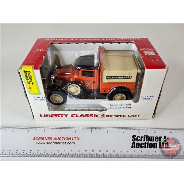 Truck Bank : Model A Allis-Chalmers (Spec Cast) (Box Measures : 4"H x 8"W x 4"D)