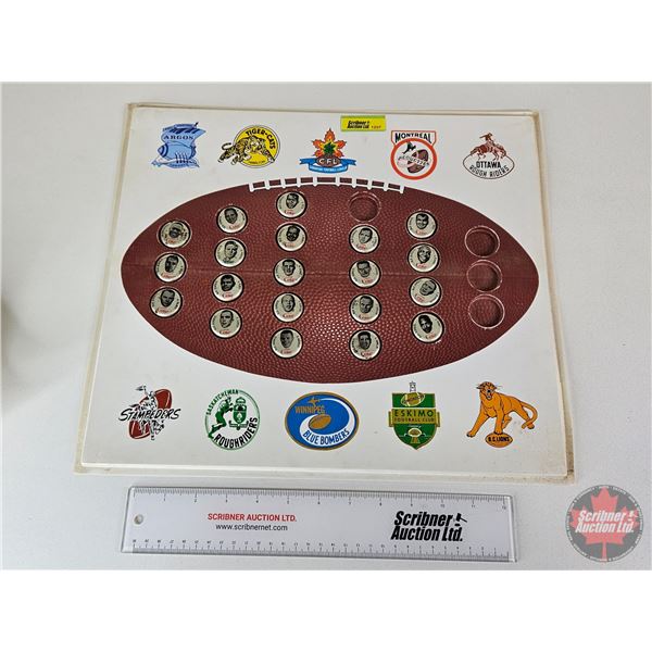 Vintage CFL 1965 Coke Caps Display c/w (20) Caps (Celluloid Plastic) (Measures : 14"H x 16"W)