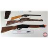 Image 5 : Vintage Toy Rifles (3) w/ Toy Cowboy Belt & Holster  (Longest Gun Measures : 27")