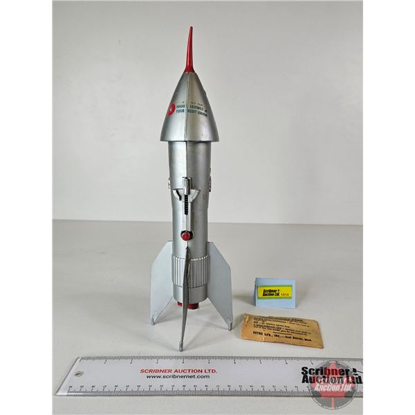 Guided Missile Bank c/w Key : Astro MFG Inc  (Measures : 13"H)