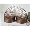Image 3 : Vintage Slinky w/ Orig. Box (Copper) (Box Measures : 2-1/2"H x 3"W x 3"D)