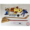 Image 1 : Variety of Vintage Toys : Incl. - Teddy Bear - Broom - Hockey Stick (29") - Superman - Etc!