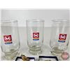 Image 3 : MORRIS Collector Combo:  - Drinking Glasses (4) (Glasses Measures: 5-1/2"H) - MF Tie Clips (7)