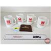 Image 1 : MORRIS Collector Combo:  - Vintage MORRIS Coffee Mugs (4) (Cups Measures : 4"H) - Men's Wallet (Naug