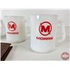Image 2 : MORRIS Collector Combo:  - Vintage MORRIS Coffee Mugs (4) (Cups Measures : 4"H) - Men's Wallet (Naug