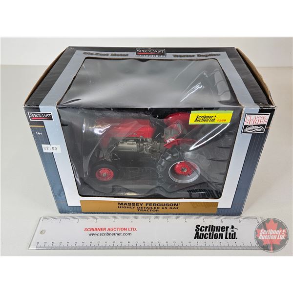 Massey Ferguson 65 Gas Tractor (Spec Cast) (Scale 1:16) (Box Measures : 7"H x 10-1/2"W x 7-1/4"D)