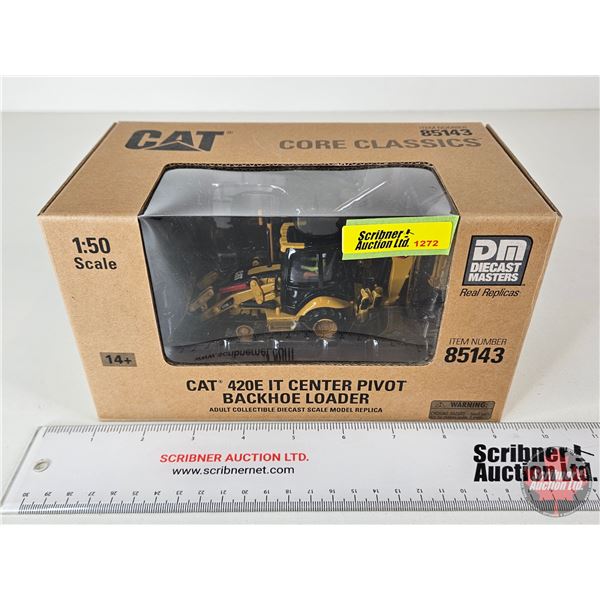 CAT 420E Backhoe Loader (Diecast Masters) (Scale 1:50) (Box Measures : 4-3/4"H x 8-1/4"W x 4-3/4"D)