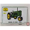 Image 1 : Single Sided Tin Embossed Sign : John Deere Model 70 (Measures : 12"H x 18"W)