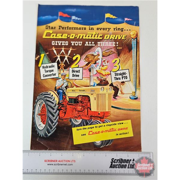 Vintage Advertisement : CASE Tractors (Paper) (Unfolded Measures : 14"H x 20"W)