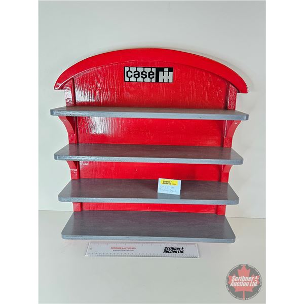 CASE IH Wooden Display Shelf (Custom) (Plywood) (Measures : 21"H x 19"W x 5-1/2"D)