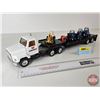 Image 1 : Pressed Steel Truck & Trailer (ERTL) c/w (5) (Scale 1:64) Tractors (Truck Total Length : 20")