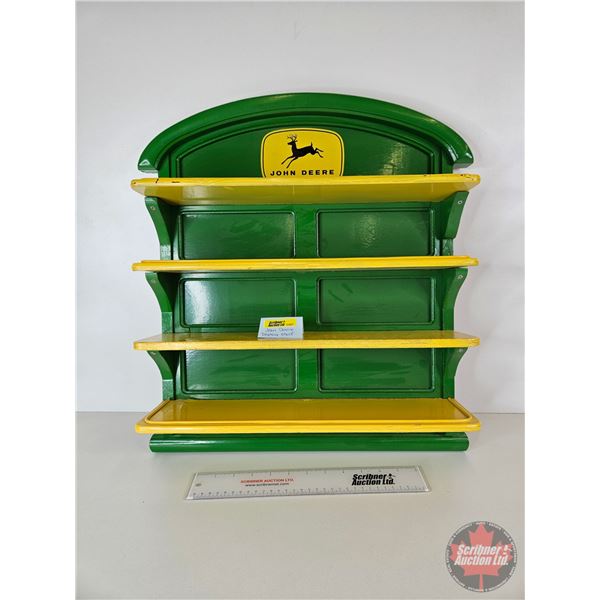 John Deere Wooden Display Shelf (Custom)  (Measures : 21"H x 19"W x 5-1/2"D)