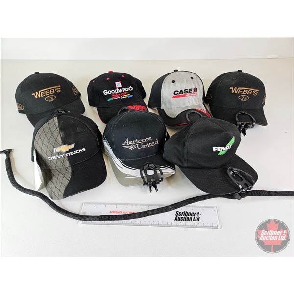 Variety of Hats (7) c/w Hat Hanger