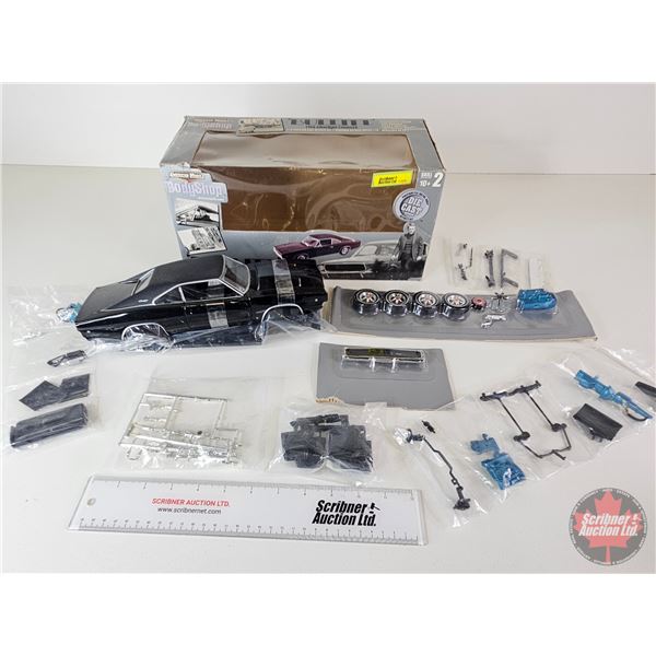 1968 Dodge Charger Body Shop Diecast Activity Set : "Bullitt" (American Muscle) (Scale 1:18) (Box Me