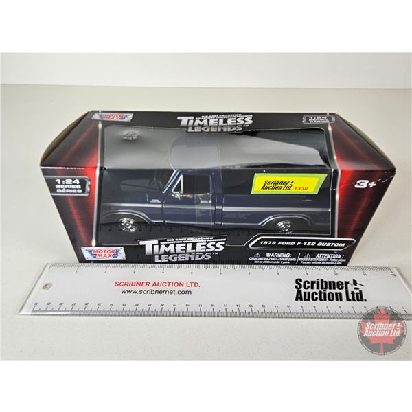 1979 FORD F-150 Custom : Timeless Legends (Motor Max) (Scale 1:24) (Box Measures : 4"H x 9-3/4"W x 4