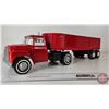 Image 10 : Pressed Steel Toy ERTL Truck (Customized to 5th Wheel) c/w Structo Trailer  (Measures : 6"H x 6"W x 