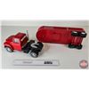 Image 11 : Pressed Steel Toy ERTL Truck (Customized to 5th Wheel) c/w Structo Trailer  (Measures : 6"H x 6"W x 