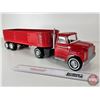Image 4 : Pressed Steel Toy ERTL Truck (Customized to 5th Wheel) c/w Structo Trailer  (Measures : 6"H x 6"W x 