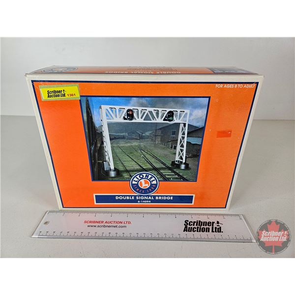 Lionel Double Signal Bridge : O Gauge : 6-14094 (Box Measures : 8-1/2"H x 11"W x 3-1/2"D)