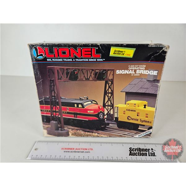 Lionel Signal Bridge : O & O27 Gauge : 6-12895 (Box Measures : 9"H x 10-1/2"W x 3-1/4"D)