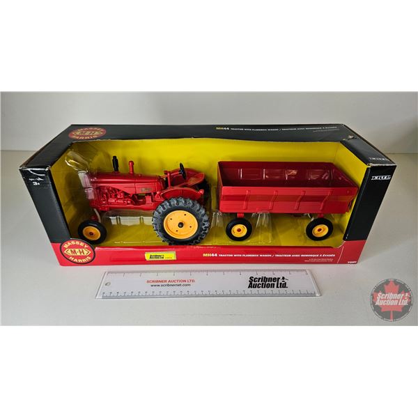 Massey Harris 44 Tractor w/ Flarebox Wagon (ERTL) (Scale 1:16) (Box Measures : 6-3/4"H x 18-1/2"W x 