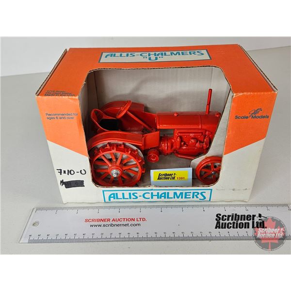 Allis-Chalmers U Tractor : Steel Wheel (Scale Models) (Scale 1:16) (Box Measures : 6"H x 9-1/4"W x 5