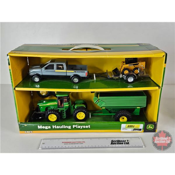 John Deere Mega Hauling Playset : Inc. - 4WD Tractor - Grain Cart - Pickup - Skidsteer - Trailer (Bo