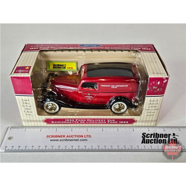 1934 FORD Delivery Van Limited Edition Collector Bank "Canadian Tire" (Liberty Classics) (Scale 1:25