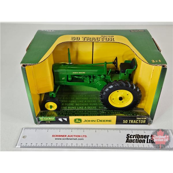 John Deere 50 Tractor (ERTL) (Scale 1:16) (Box Measures : 6"H x 10-1/4"W x 6-1/2"D)