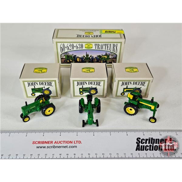 John Deere Historical Set : Tractors - 60 - 620 - 630 (Scale 1:64) (Box Measures : 2-3/4"H x 5-1/2"W