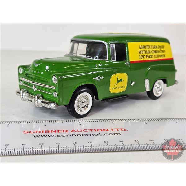 John Deere 1957 Dodge Delivery Van Bank : Limited Edition "Agrotec Farm Equip Stettler Coronation 19