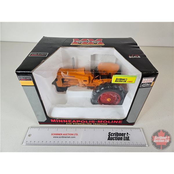 Minneapolis-Moline 445 Powerline Tractor (Spec Cast) (Scale 1:16) (Box Measures : 7"H x 10-3/4"W x 7