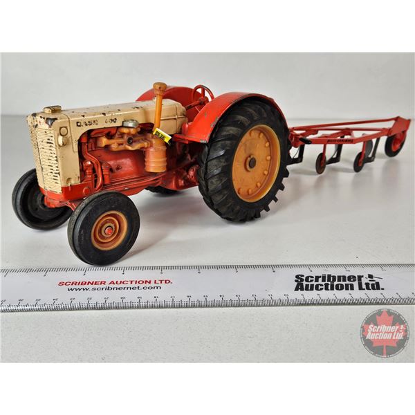 CASE 600 Tractor w/Allis-Chalmers 4 Bottom Plow (ERTL) (Scale 1:16)