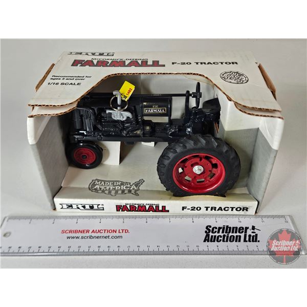 McCormick-Deering Farmall F-20 Tractor (ERTL) (Scale 1:16) (Box Measures : 5"H x 9-1/4"W x 6"D)