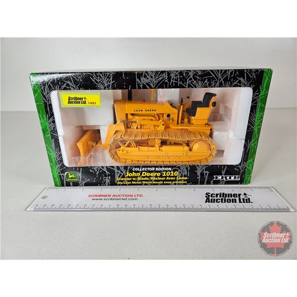 John Deere Model 1010 Crawler w/Blade : Collector Edition  (Scale 1:16) (Ertl) (Box Measures : 6"H x