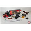 Image 1 : Variety of Toys including Tonka Semi Truck, Horse Figurines, etc