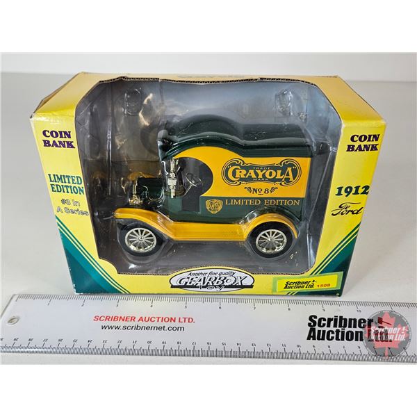 Coin Bank : Crayola No.8 Limited Edition : 1912 Ford (Gear Box Toy) (Box Measures : 5-1/2"H x 8"W x
