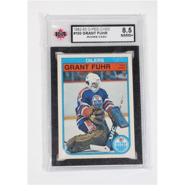 1982-83 #105 GRANT FUHR KSA GRADED 8.5