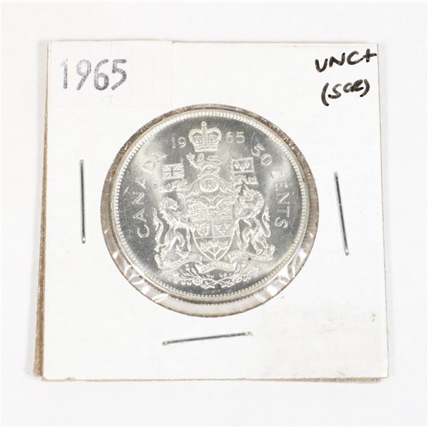 1965 CANADA HALF DOLLAR SILVER COIN