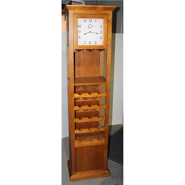 DUCKS UNLIMITED WINE CABINET CLOCK 70" TALL