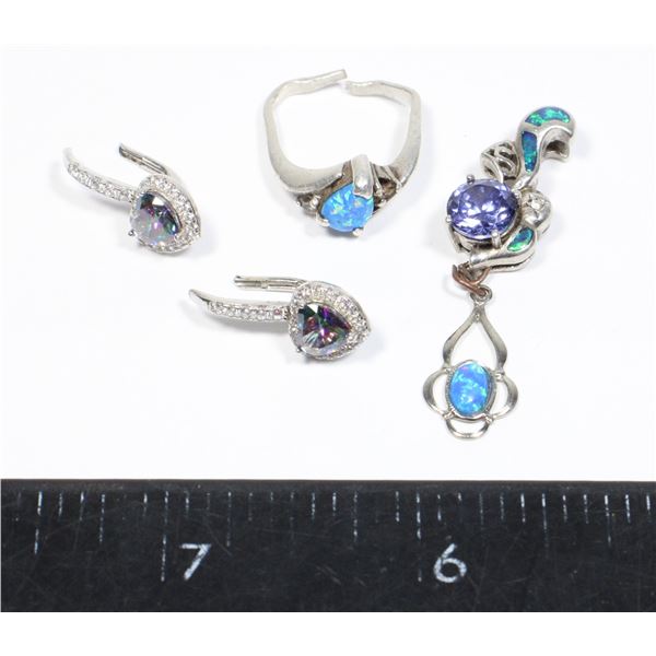 FIVE PIECES OF 925 SILVER SCRAP