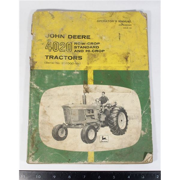 4020 TRACTOR OPERATORS MANUAL