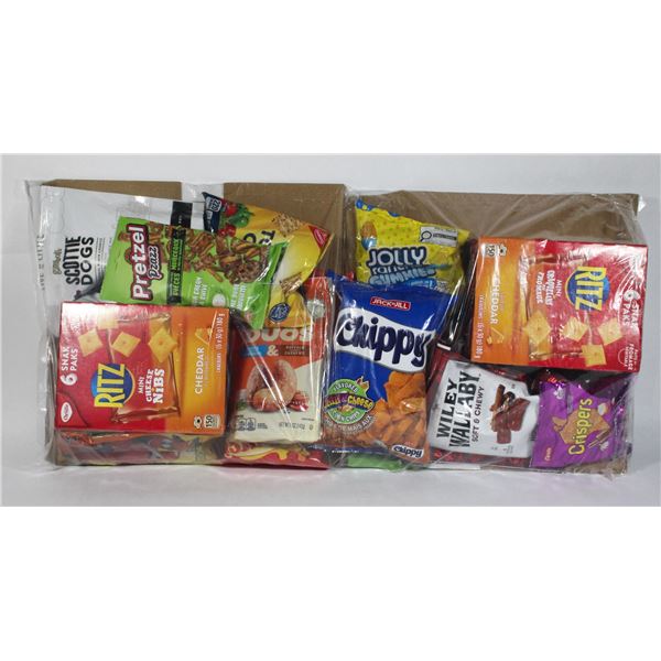 LARGE LOT OF CRACKERS, CANDY, NUTS AND MORE