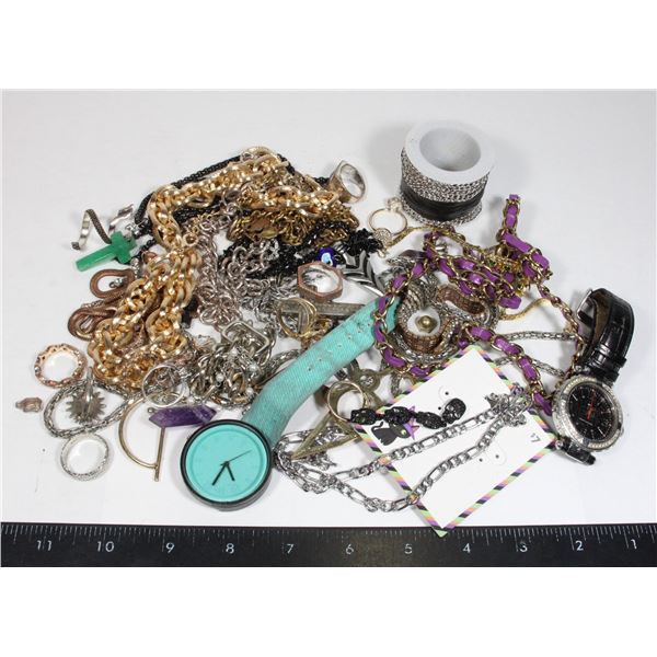 CONTAINER OF COSTUME JEWELRY