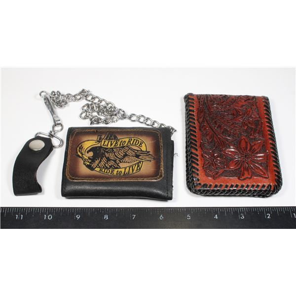 2 WALLETS LEATHER