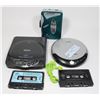 Image 1 : 2 PORTABLE CD PLAYERS AND 1 TAPE PLAYER