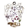 Image 1 : COLLECTION OF PURPLE VINTAGE JEWELRY