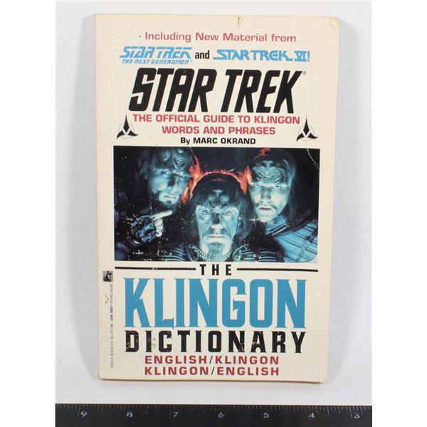 STAR TREK THE OFFICIAL GUIDE TO KLINGON WORDS AND