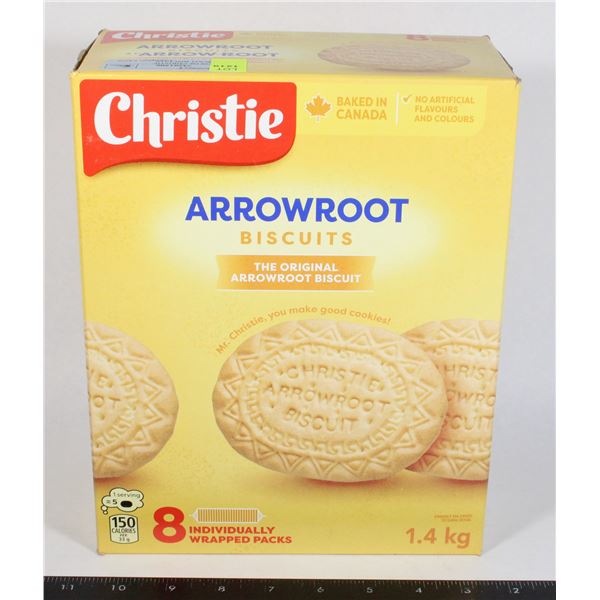 1.4KG BOX OF CHRISTIE ARROWROOT BISCUITS